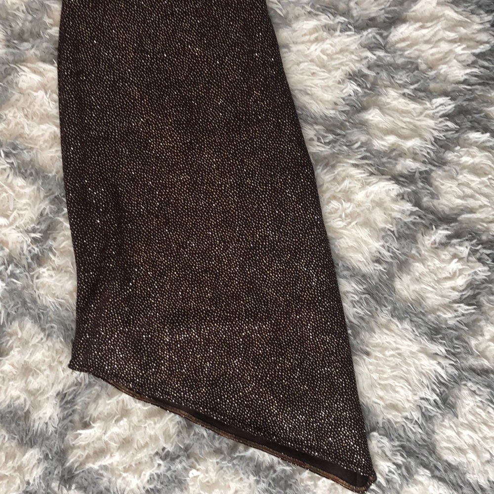 Brown Sparkly Asymmetrical Tube Dress - Picture 2 of 4
